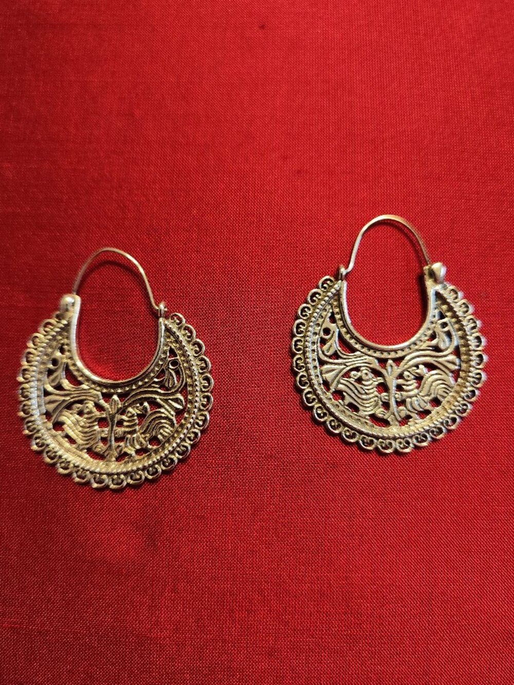 Vintage Silver Filigree Earrings